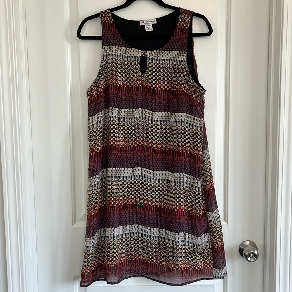 Luscious Los Angeles sheer print dress size medium